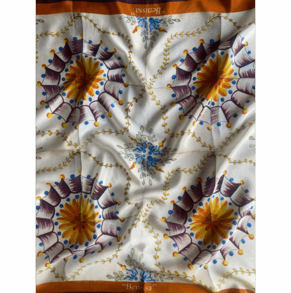 Pañuelo seda BENISSA 65x65 cm - Imagen 3