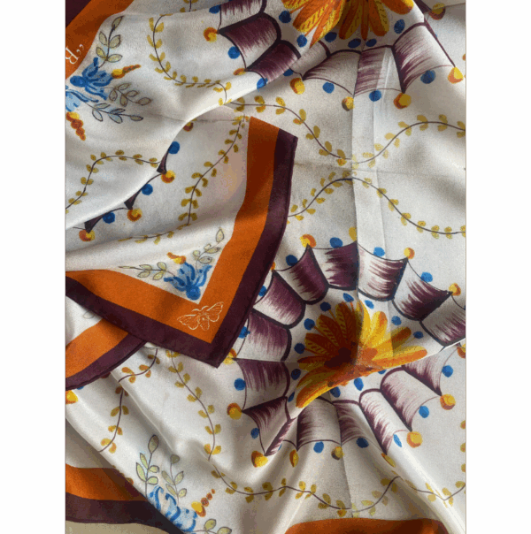 Pañuelo seda BENISSA 65x65 cm - Imagen 4