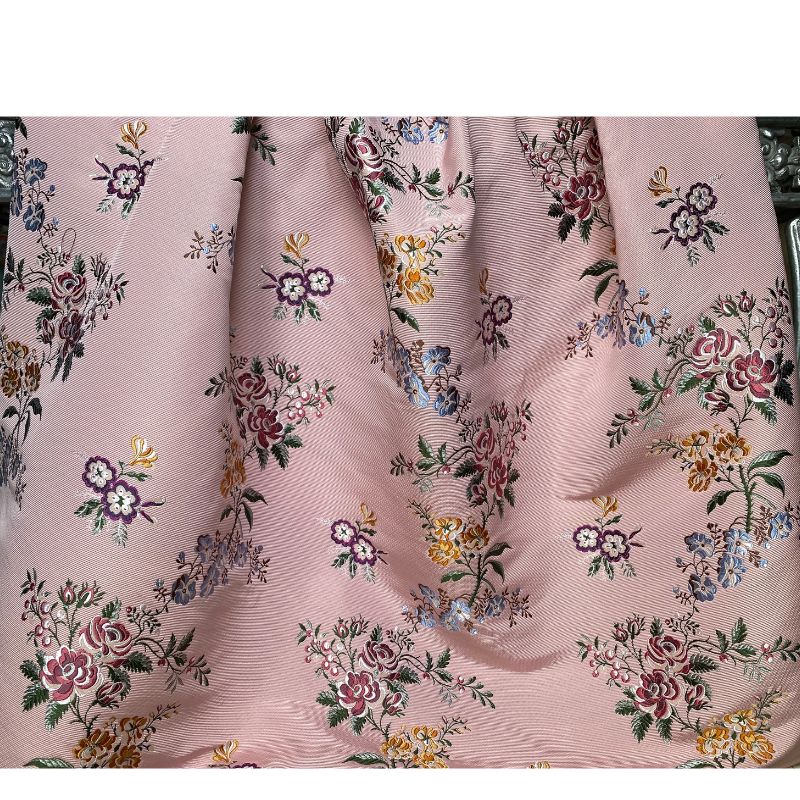tejido-seda-borghia-valencia-espolin-otoman-vintage-sxviii-guirnalda-tela-fallera-indumentaria-tradicional-valenciana-rosa-marita-peonia