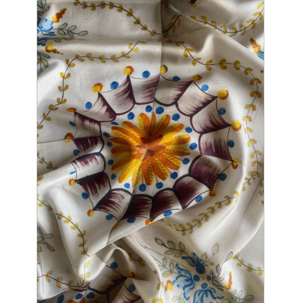 Pañuelo seda BENISSA 90x90 cm - Imagen 4