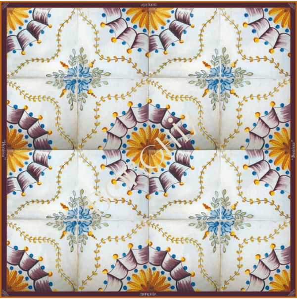 Pañuelo seda BENISSA 90x90 cm