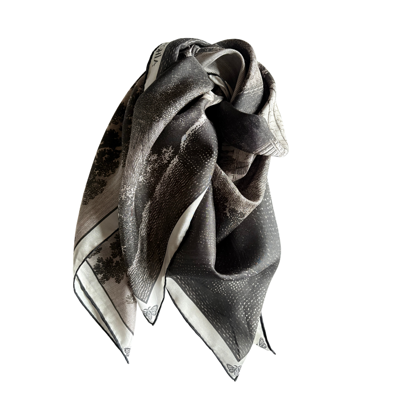 Pañuelo seda BELLONA 90x90 cm - Imagen 4