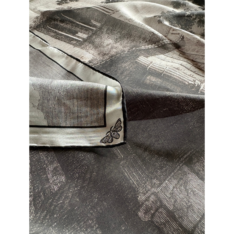 Pañuelo seda BELLONA 90x90 cm - Imagen 3