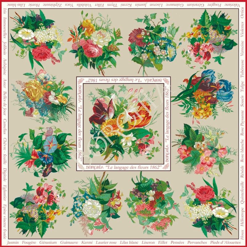 pañuelo-seda-borghiavalencia-90x90cm-artesania-mediterranea-flores-vintage-romanticismo-sxix-lenguaje-emblematico-de-las-flores-langagedesfleurs