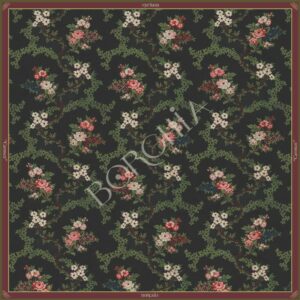 pañuelo-seda-borghia-valencia-90x90-reproduccion-espolin-sxiii-carmen-negro-rojo-marfil